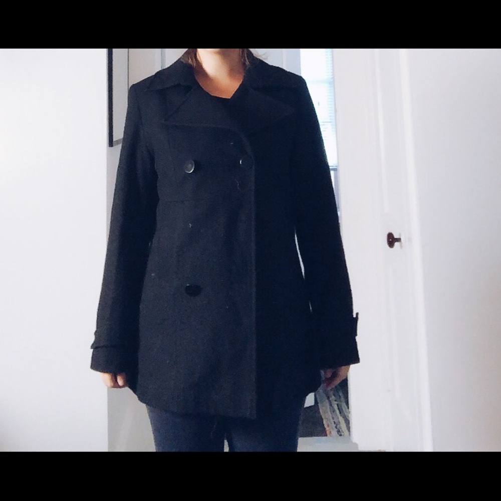 Black Pea Coat- New York and Company